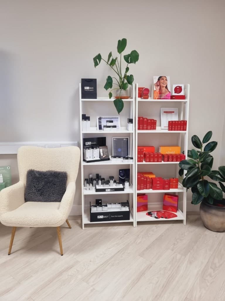 Retail products at Skin Laine